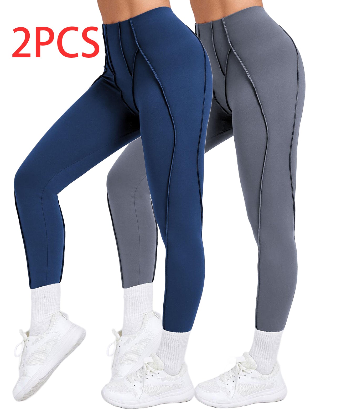 GetActive 2-Pack High-Waist Workout Leggings | Tummy Control Yoga Pants