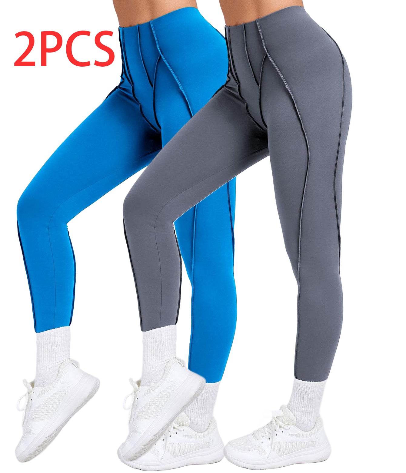 GetActive 2-Pack High-Waist Workout Leggings | Tummy Control Yoga Pants