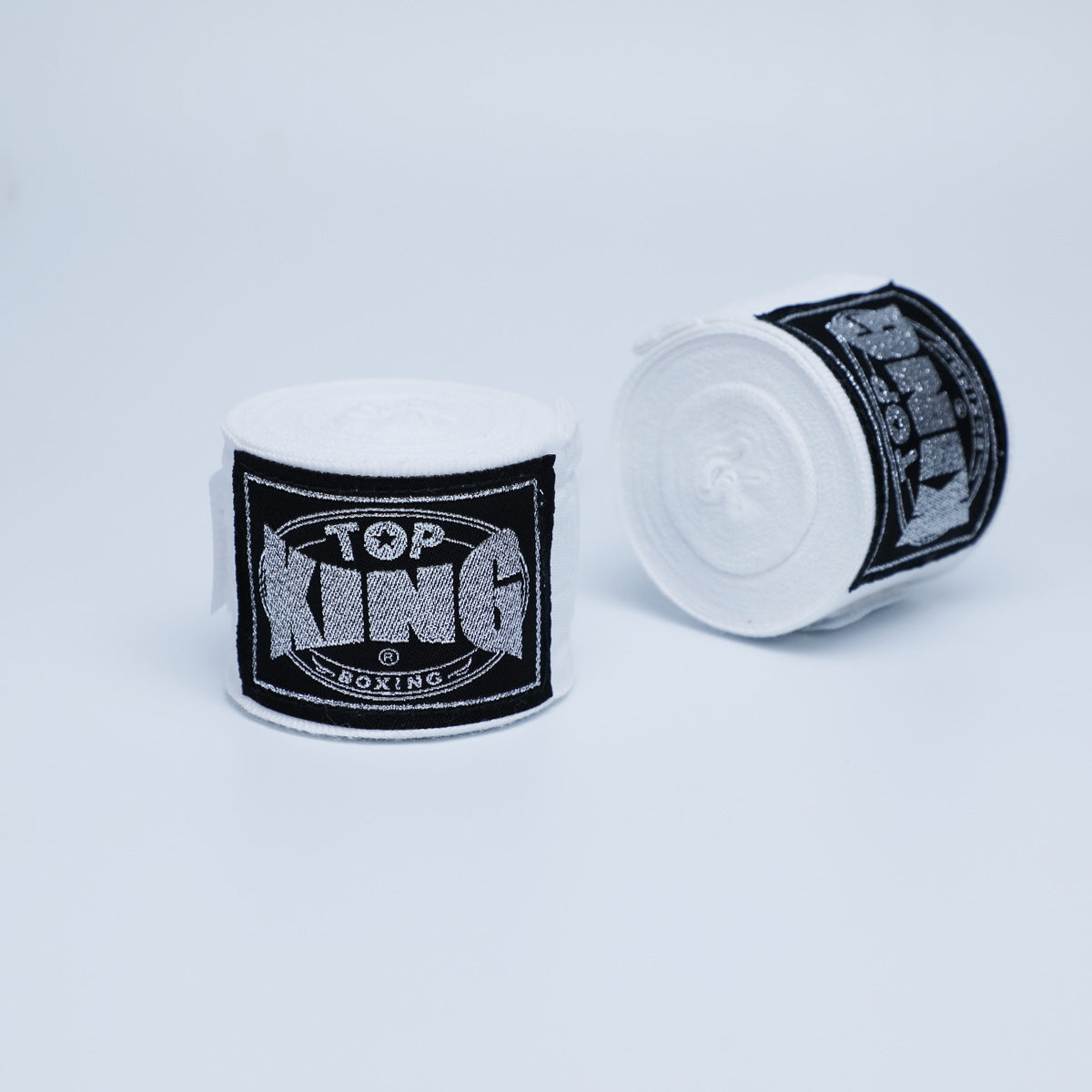 Boxing hand wraps in white: 5m wrist and knuckle bandages, 2-pack