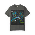 Charcoal graphic workout tee with colorful 'GETACTIVE' burst print