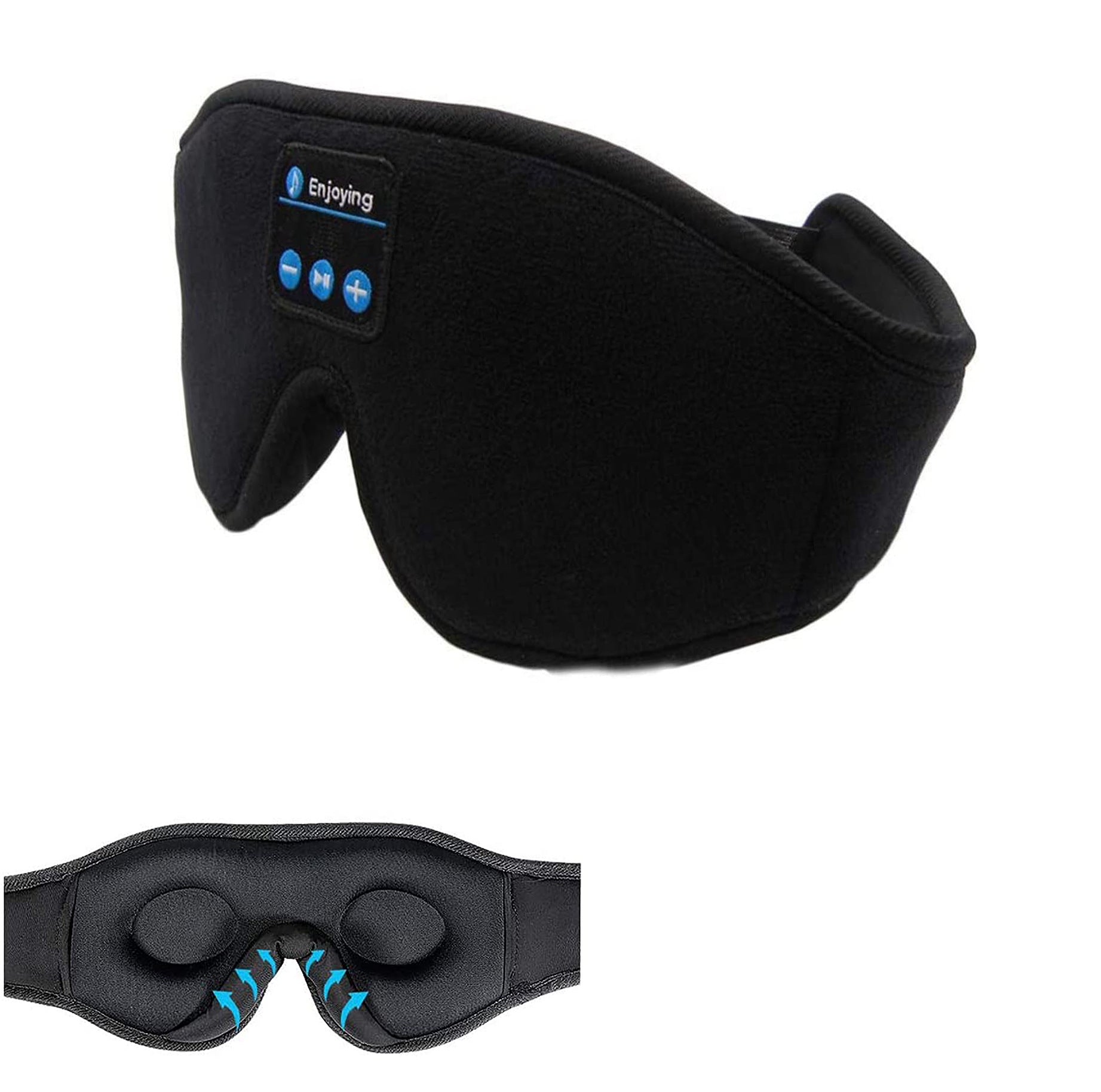 Sleep Mask with Bluetooth Music & Wireless Call — Blackout Eye Mask for Deep Rest & Recovery