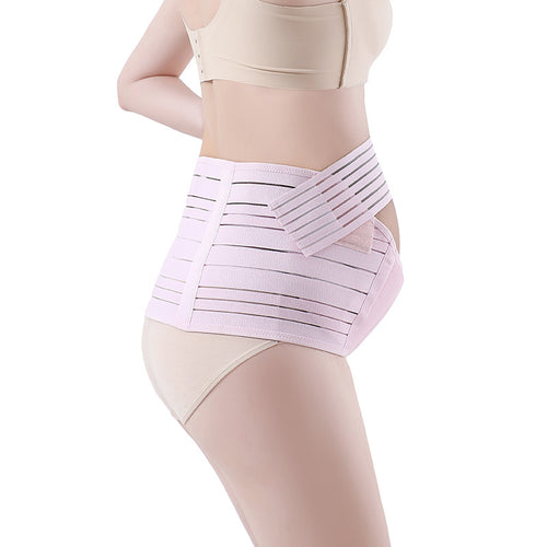 Lavender/purple women's adjustable waist support belt with ribbed compression bands