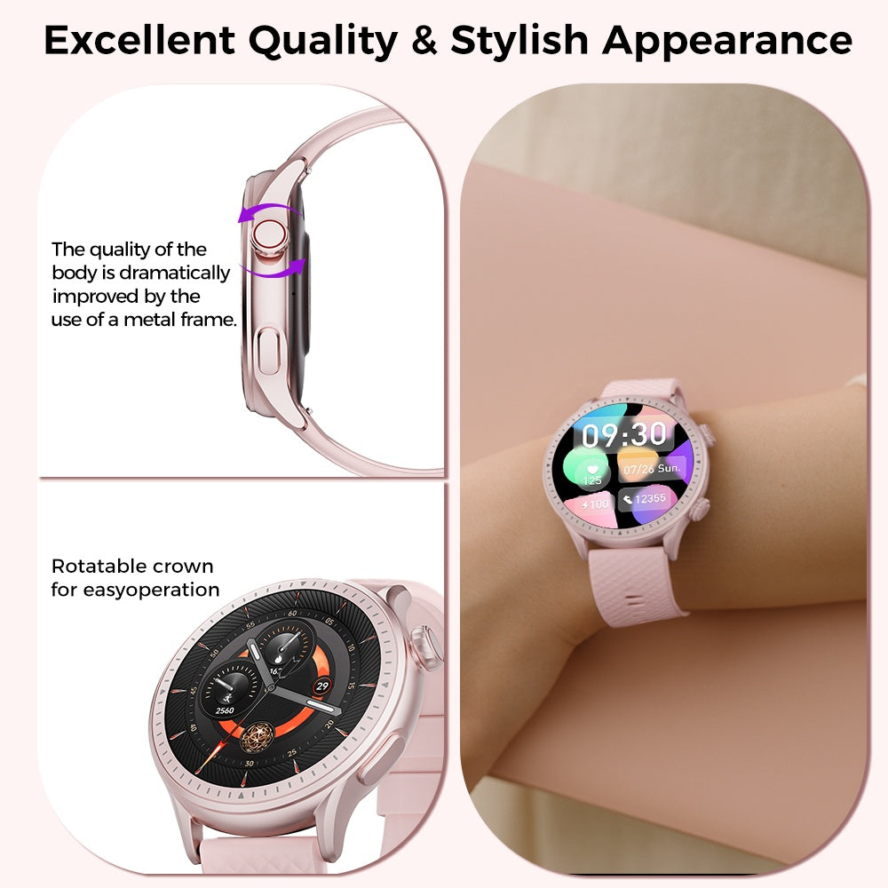 GetActive Round AMOLED Smartwatch | Sport Modes, Heart Rate & Wellness Tracker