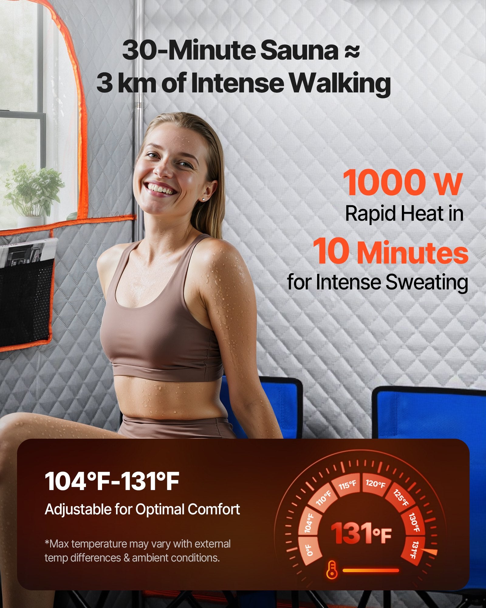 GetActive 2-Person Steam Sauna Tent | Full Body Home Spa with 2 Chairs, Remote & Essential Oil Boxes