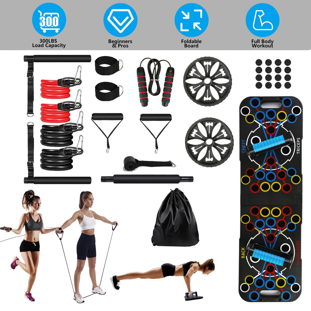 Complete Home Gym Training System - 15-in-1 Fitness Equipment Set