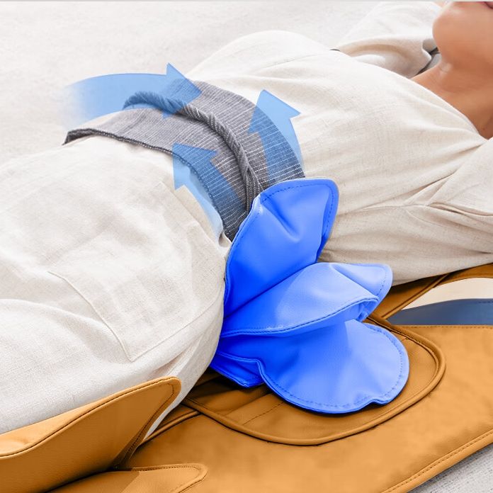 GetActive Relaxing Stretch Waist Massage Mattress | Airbag Lumbar Traction, Heat & Vibration | Full Back Relief