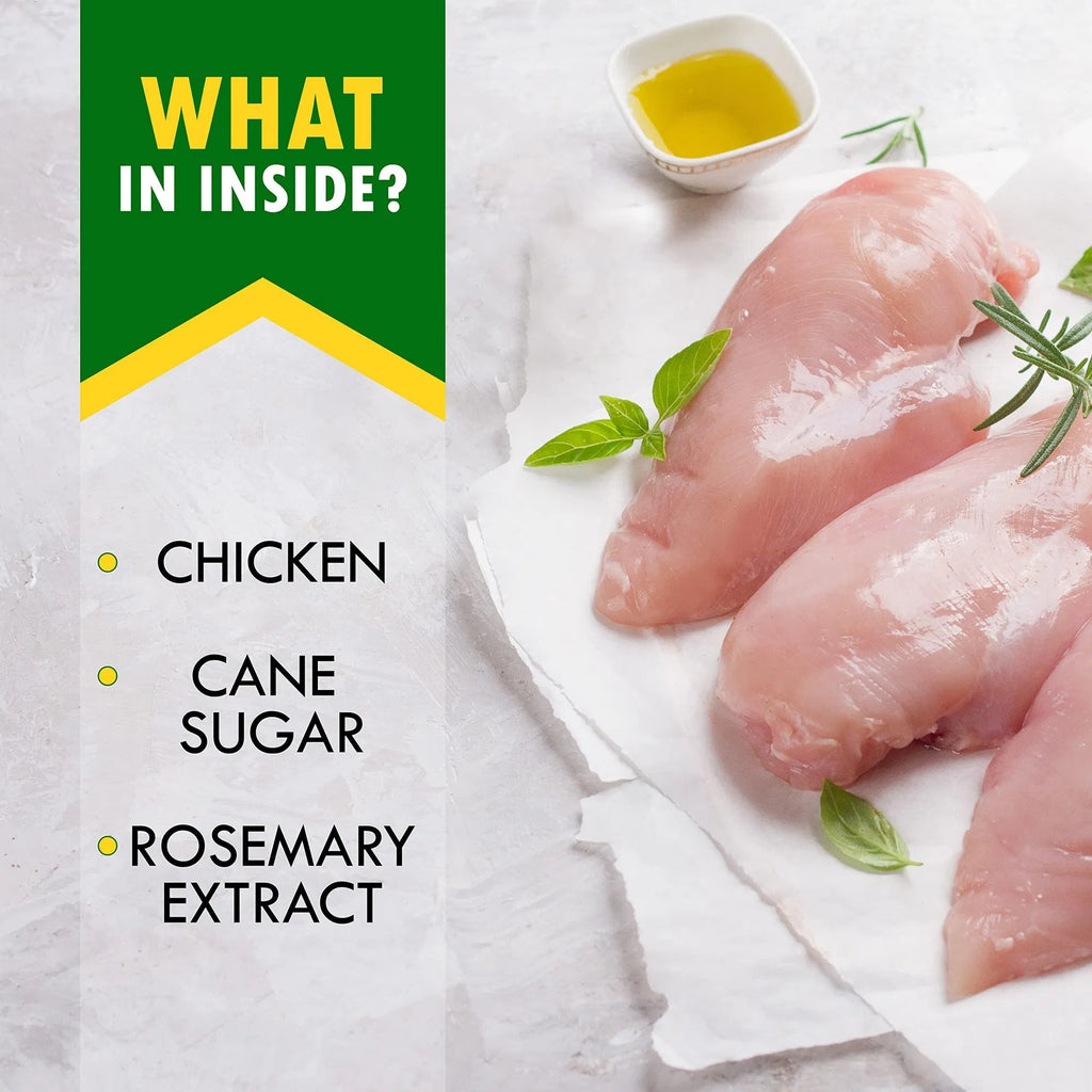 Chicken breast ingredients with rosemary extract and small dish
