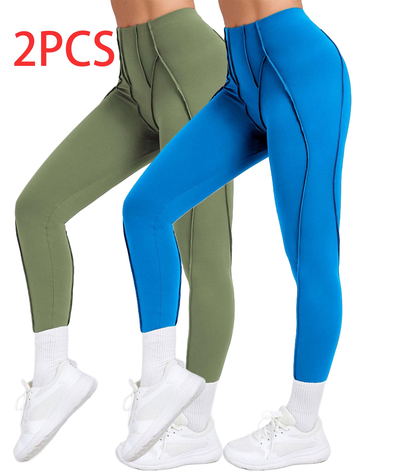 GetActive 2-Pack High-Waist Workout Leggings | Tummy Control Yoga Pants