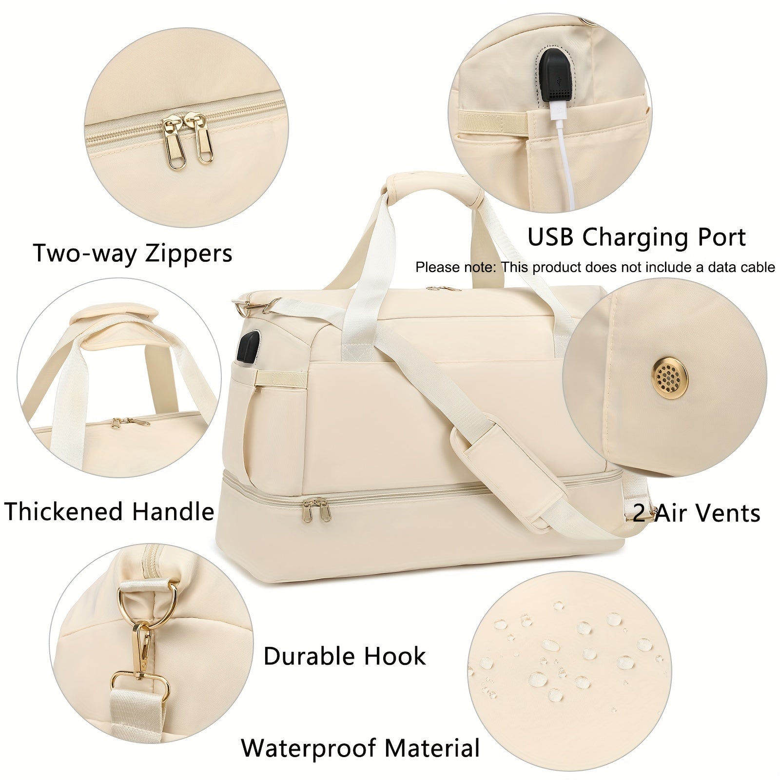 GetActive Gym & Travel Duffel Bag — Yoga, Weekender & Overnight Bag for Men & Women