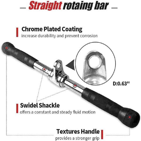 4-Piece Adjustable Fitness Handlebar Set — Pull-Down & Squat Rack Attachment Kit