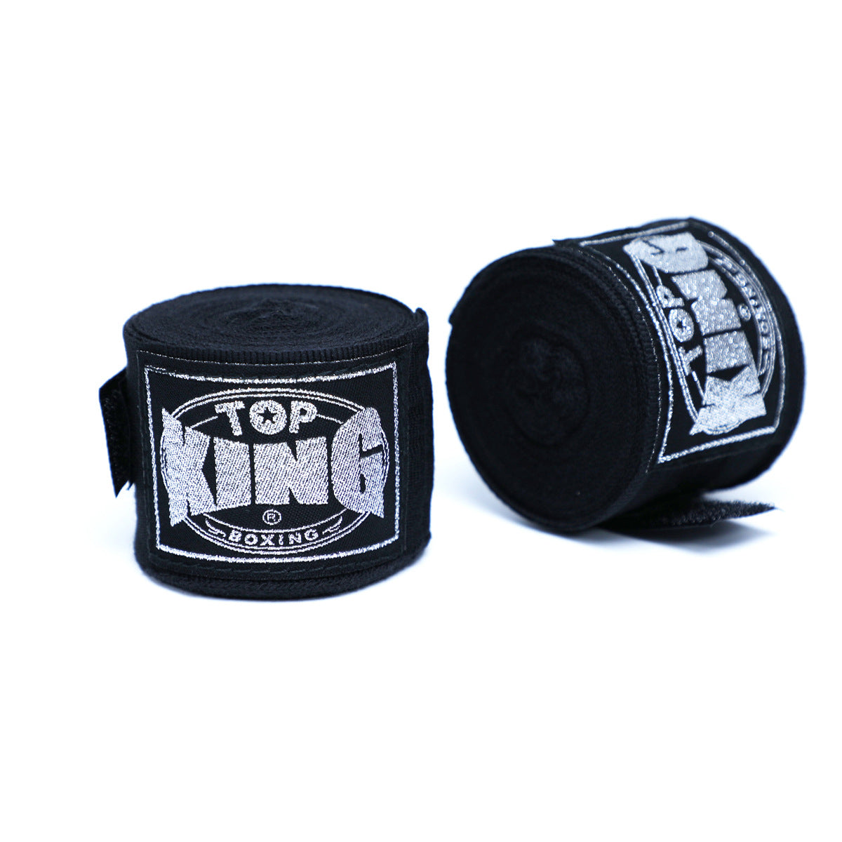 Boxing hand wraps in black: 5m wrist and knuckle bandages, 2-pack