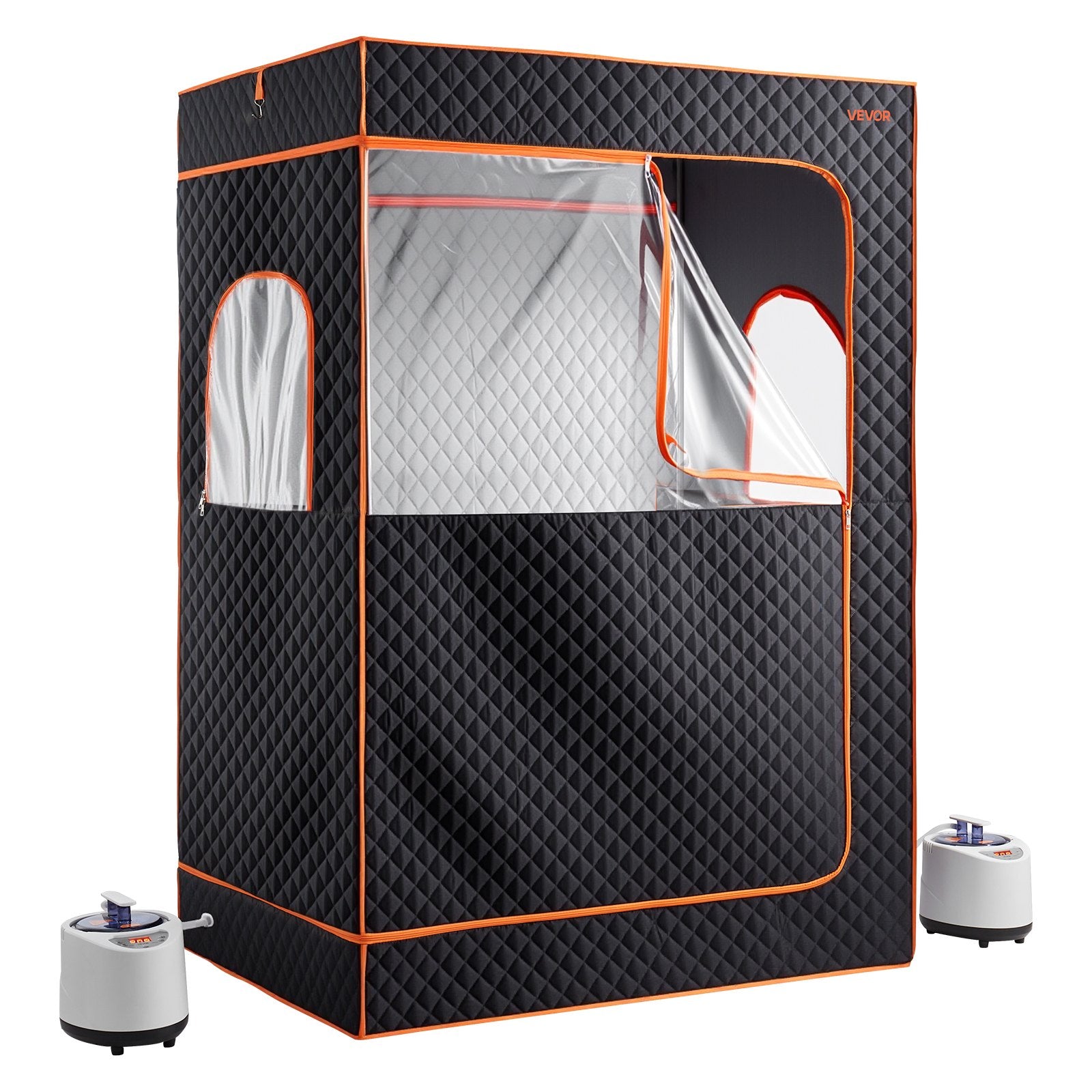 GetActive 2-Person Steam Sauna Tent | Full Body Home Spa with 2 Chairs, Remote & Essential Oil Boxes