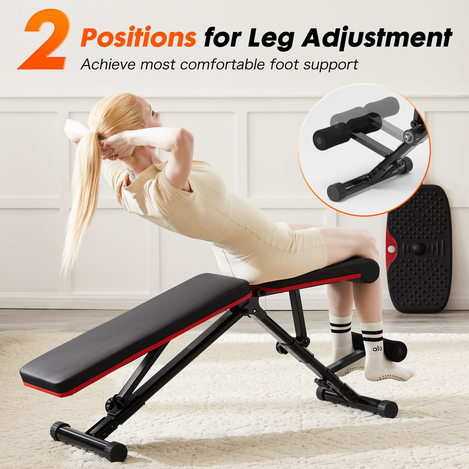 GetActive Adjustable Fitness Bench | Multi-Position Home Gym Weight Bench