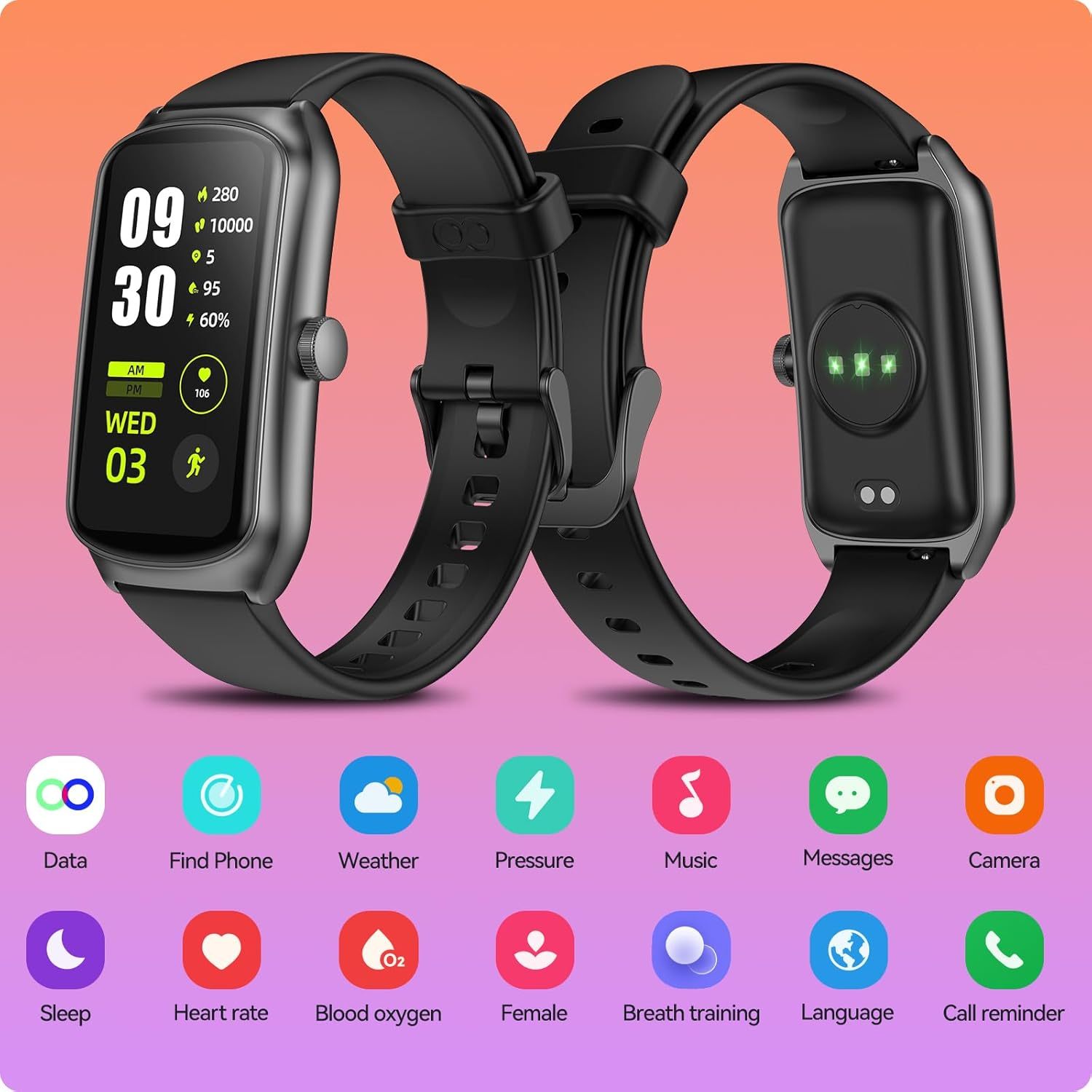 GetActive AMOLED Fitness Smartwatch | Heart Rate, Blood Oxygen & Sleep Tracker