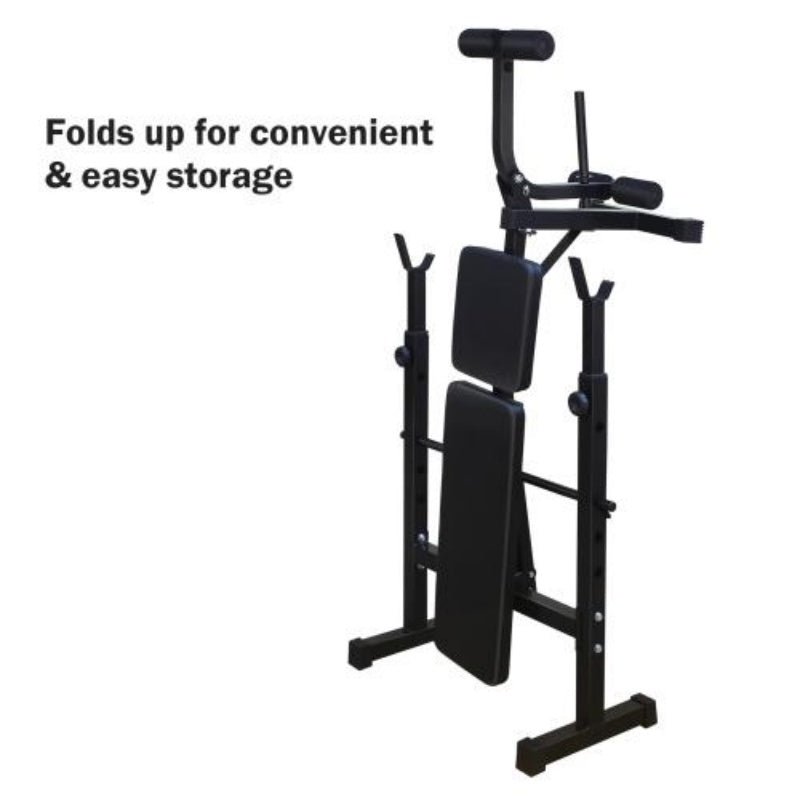 GetActive Olympic Weight Bench & Squat Rack | Full Body Home Gym Station