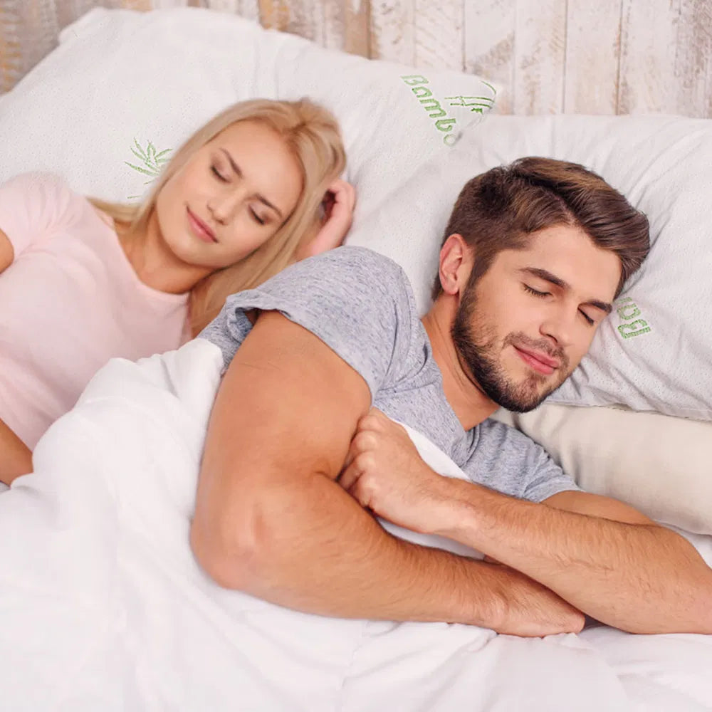 GetActive Bamboo Memory Foam Pillow | King Size | Hypoallergenic with Washable Bamboo Cover