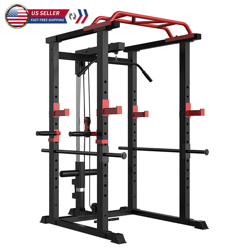 Multi-Functional Power Cage & Squat Rack — Home Gym Barbell & Pull-Up Station