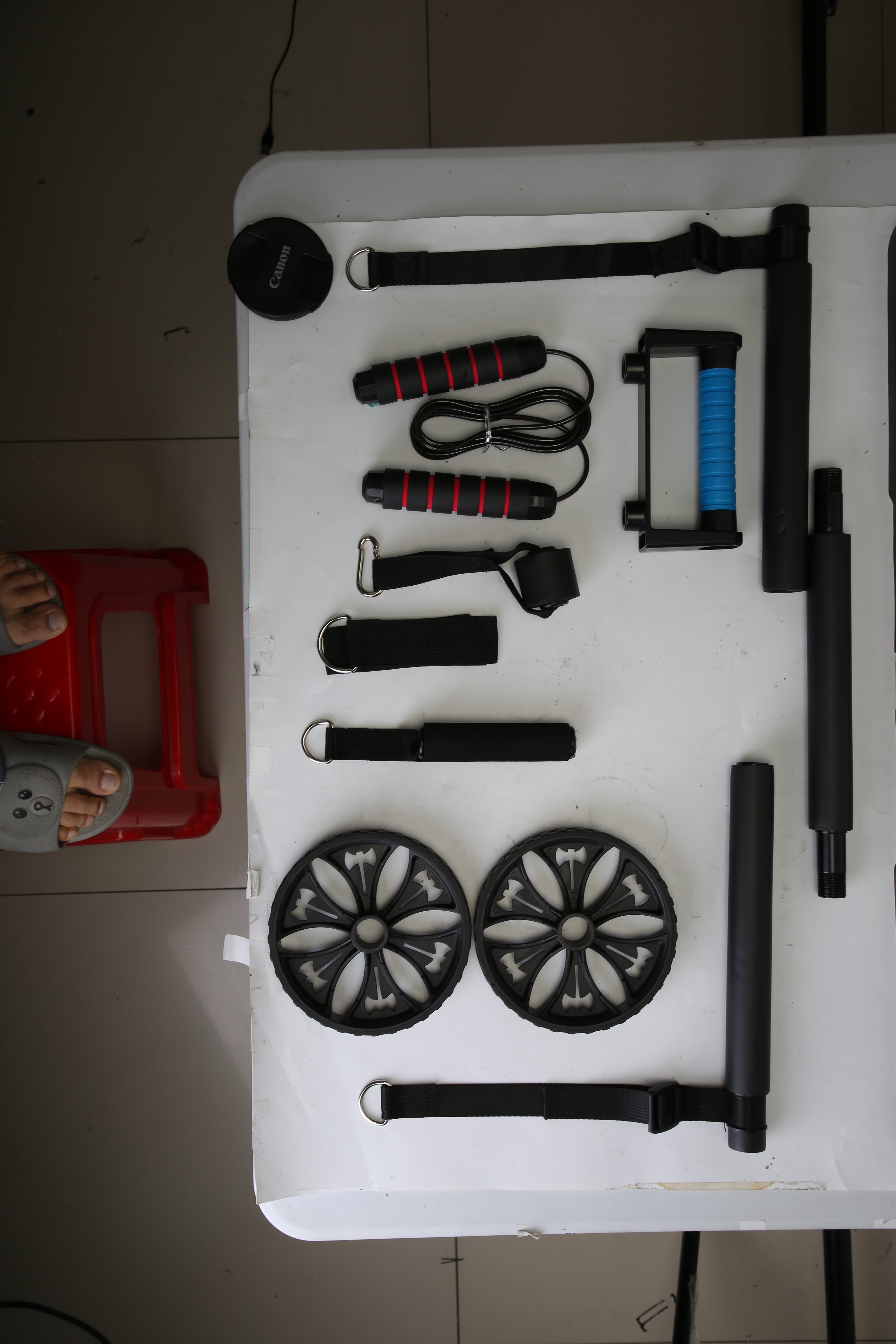 GetActive 15-in-1 Push Up Board | Full Body Home Gym System with Pilates Bar, Resistance Bands & Roller Wheel