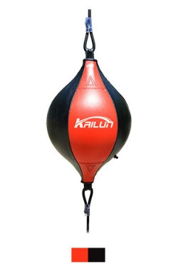 Adult boxing reflex ball, red with black center panel and logo