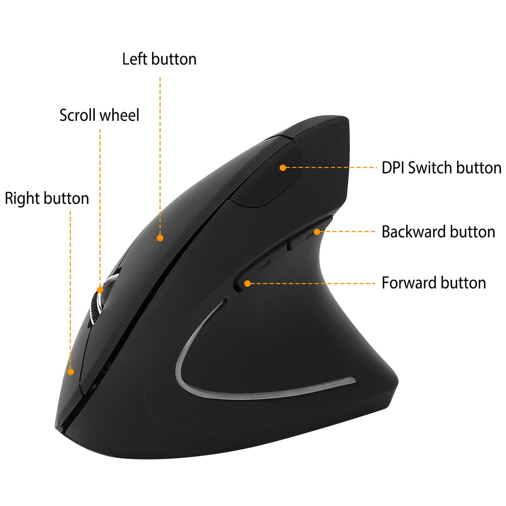 2.4G Wireless Vertical Mouse Ergonomic For Laptop PC Computer