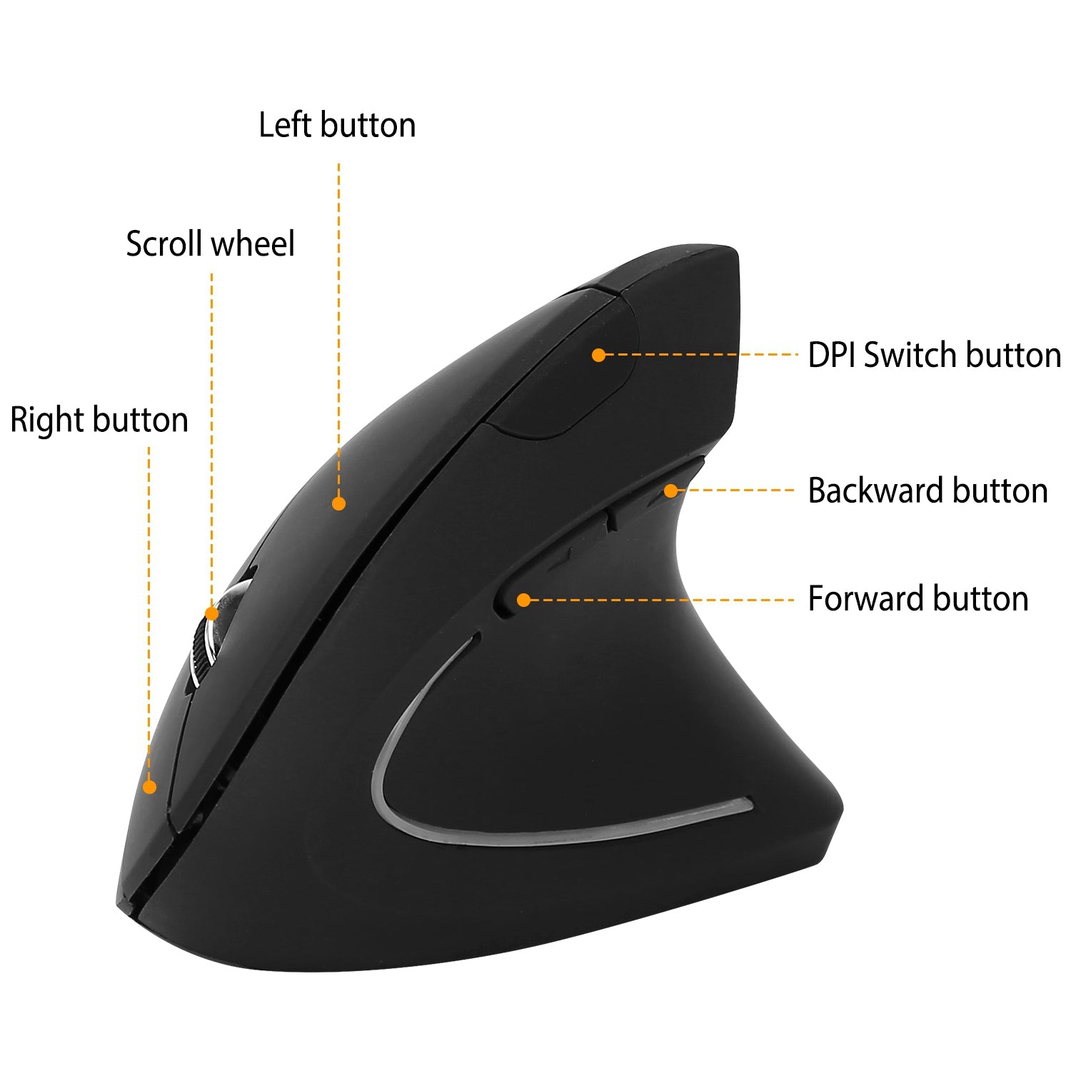 2.4G Wireless Vertical Mouse Ergonomic For Laptop PC Computer