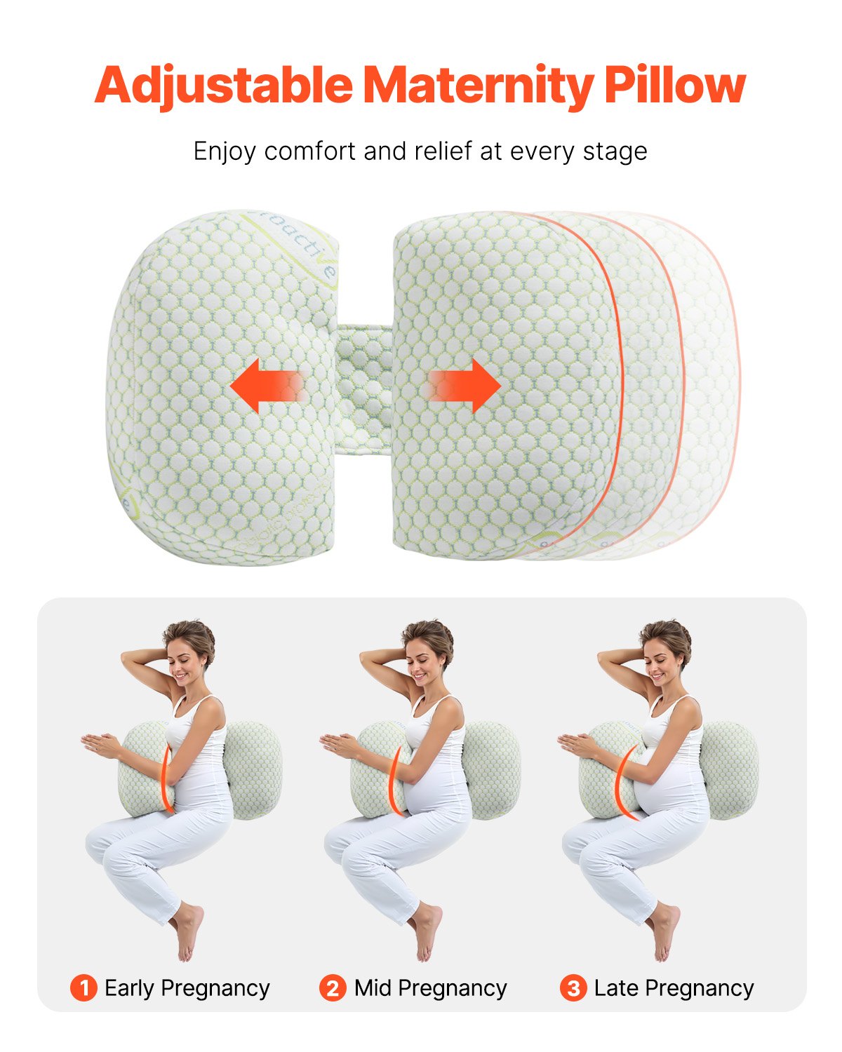 GetActive W-Shape Support Pillow | Multi-Position Comfort & Recovery