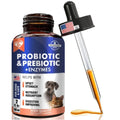 Probiotic & prebiotic + enzymes pet supplement bottle with dropper