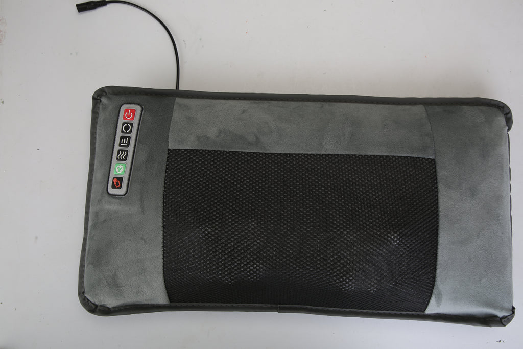 Inflatable lumbar pillow insert with textured black support panel and control port
