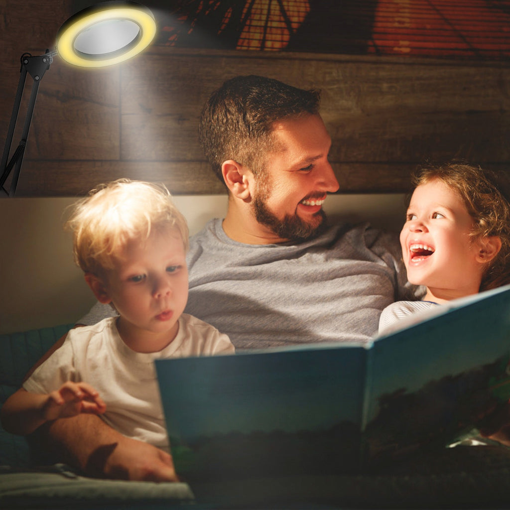 LumiMag™ LED Desk Lamp with 8X Magnifier