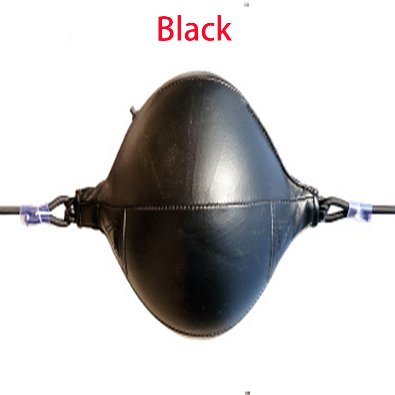 Boxing reflex ball in dark black with hanging straps and central seam