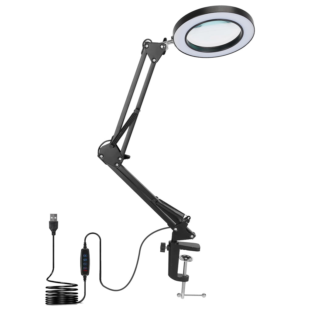 LumiMag™ LED Desk Lamp with 8X Magnifier