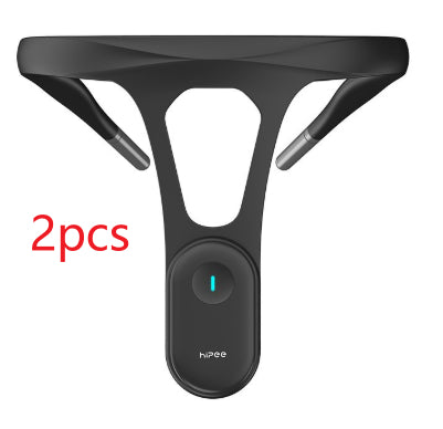 Black posture trainer wearable device with LED indicator and control button