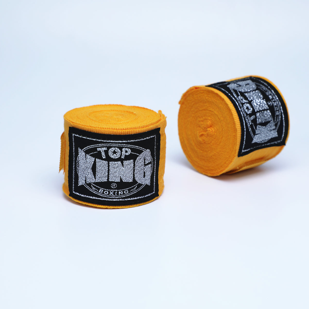 Boxing hand wraps in orange: 5m wrist and knuckle bandages, 2-pack