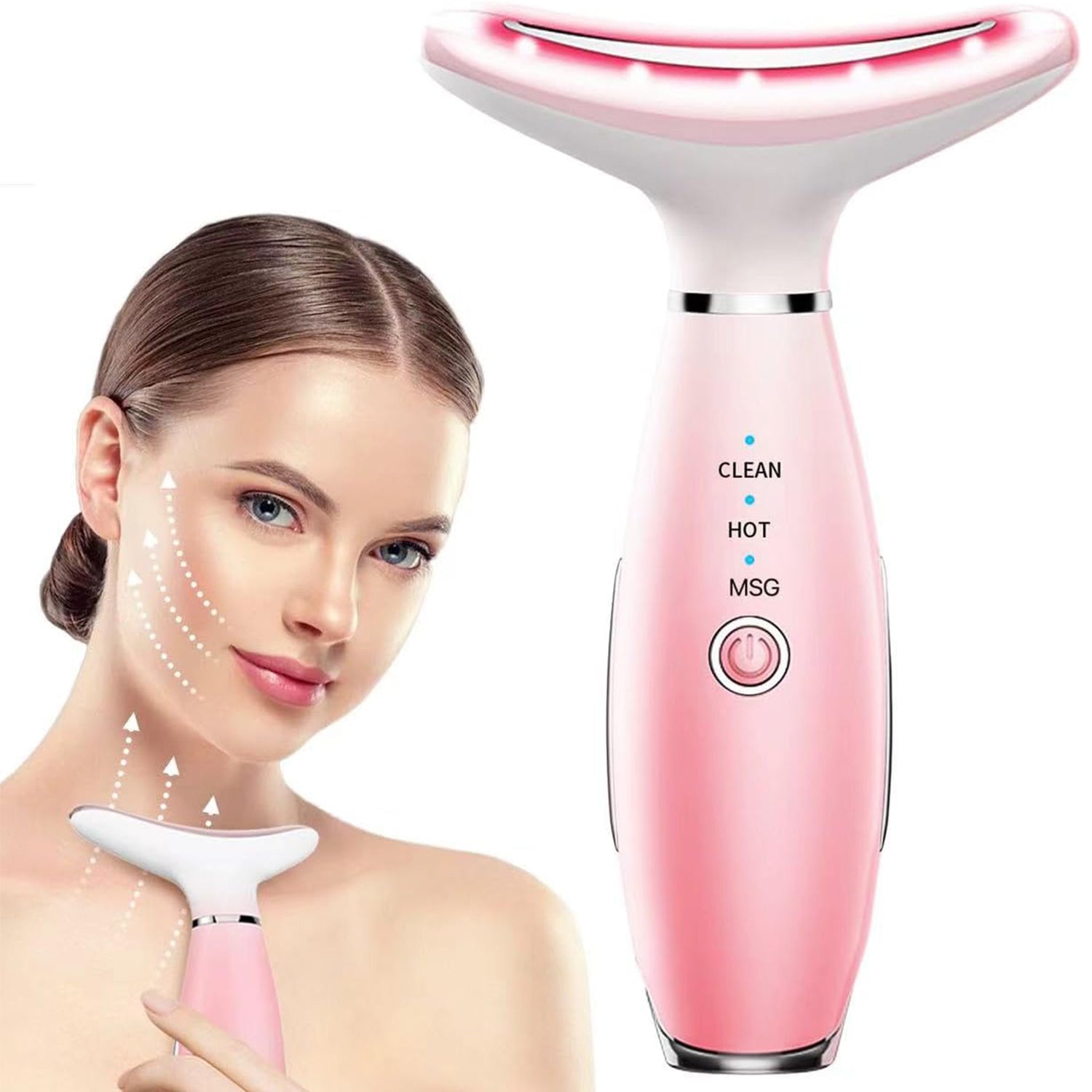 GetActive 3-in-1 Neck & Face Massager | Thermal Sculpting Tool With Vibration | Skin Tightening & Double Chin Reducer