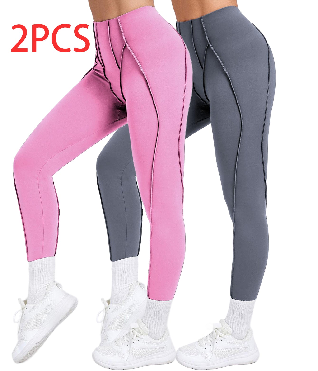GetActive 2-Pack High-Waist Workout Leggings | Tummy Control Yoga Pants