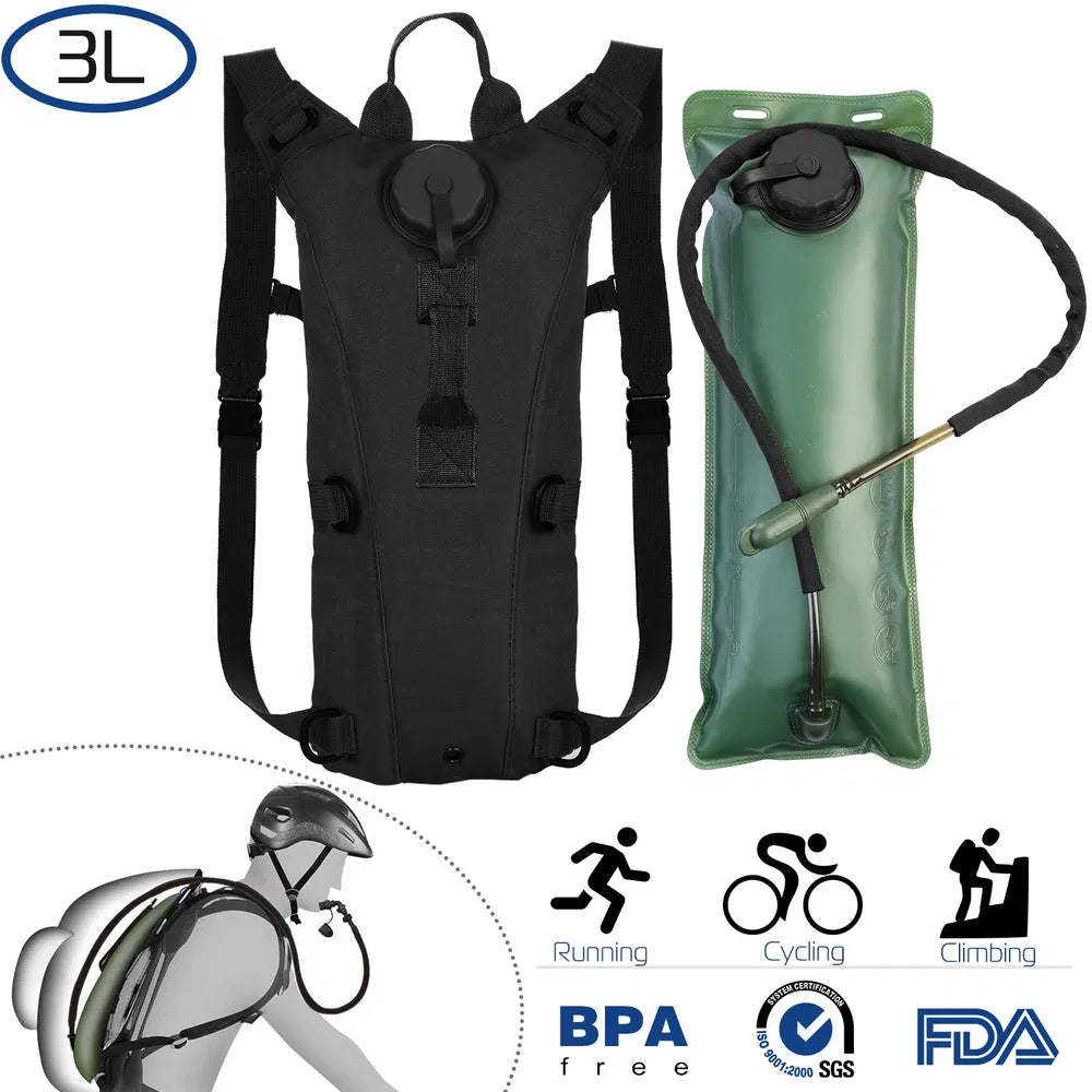 Tactical Hydration Pack 3L - Outdoor Adventure Water Backpack