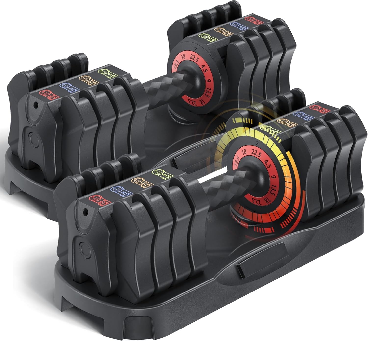 GetActive Pro Adjustable Dumbbell Set | 22.5lb 5-in-1 Home Gym Weights