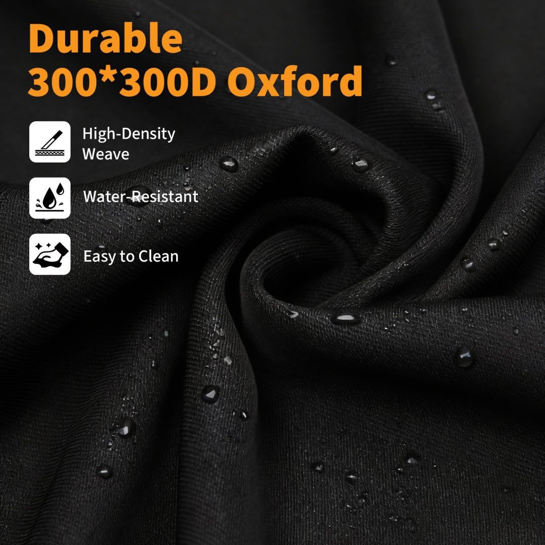Durable black Oxford fabric with water-resistant texture for camping chair cover