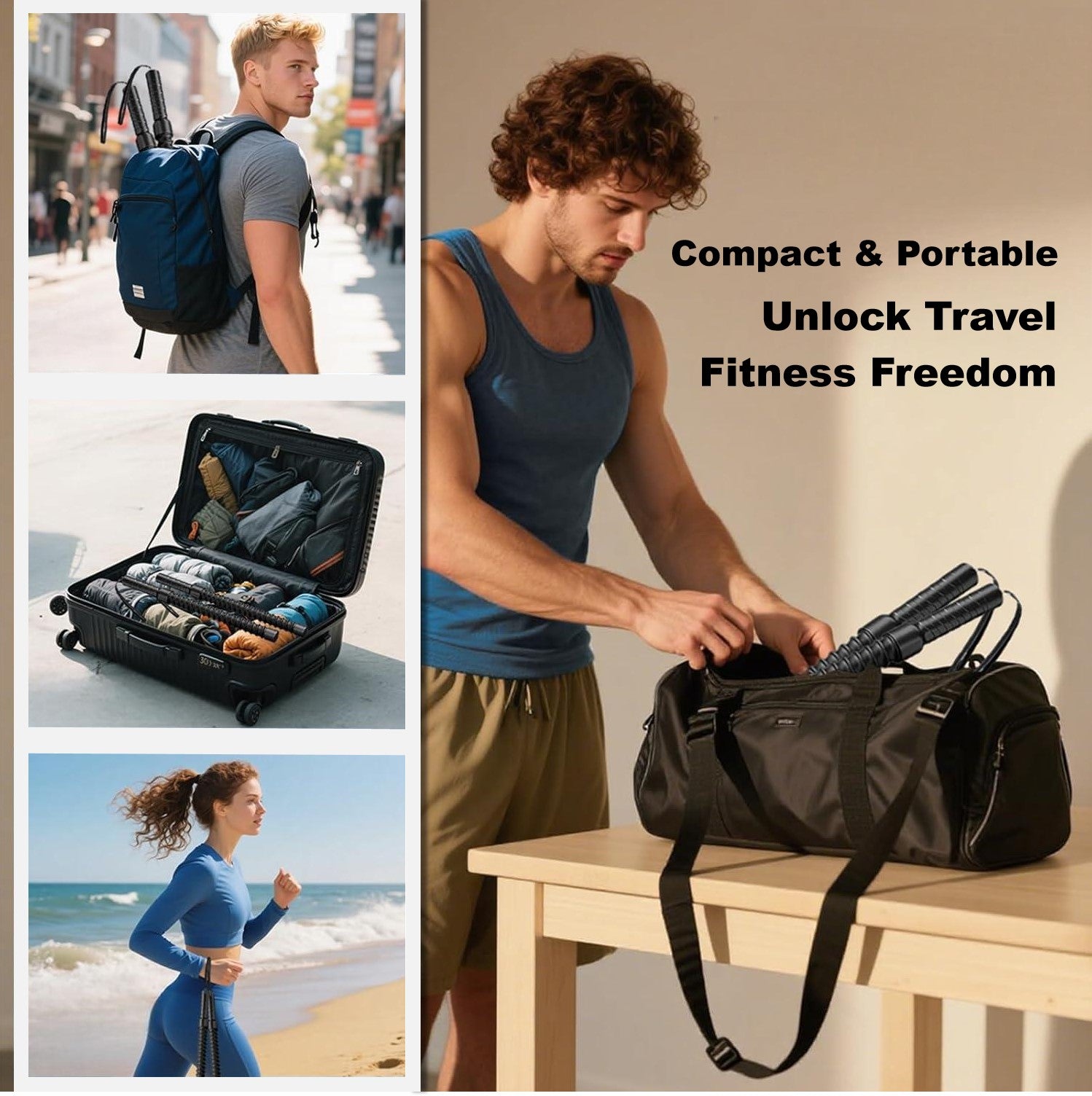 GetActive Ropeless Battle Rope — HIIT & Cardio Trainer for Home Gym | Men & Women