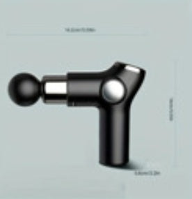 Black portable percussion fascia gun with round massage head