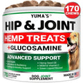 Hip & Joint hemp treats +glucosamine jar, 170 chews, chicken flavor