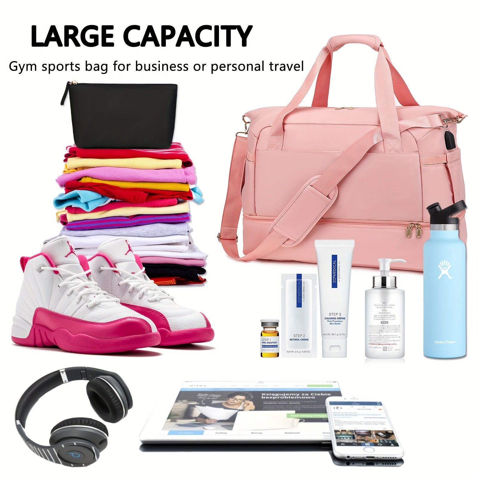 GetActive Gym & Travel Duffel Bag — Yoga, Weekender & Overnight Bag for Men & Women
