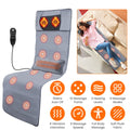 Grey full-body electric massage cushion set with remote and glowing circular massage points