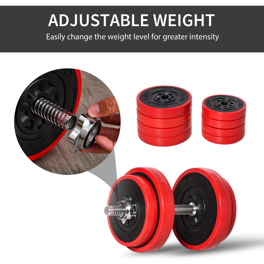GetActive Adjustable Dumbbell & Barbell Set | 44LBS Convertible Home Gym Weights