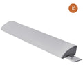 King wedge support pillow, light gray cover with curved bolster shape