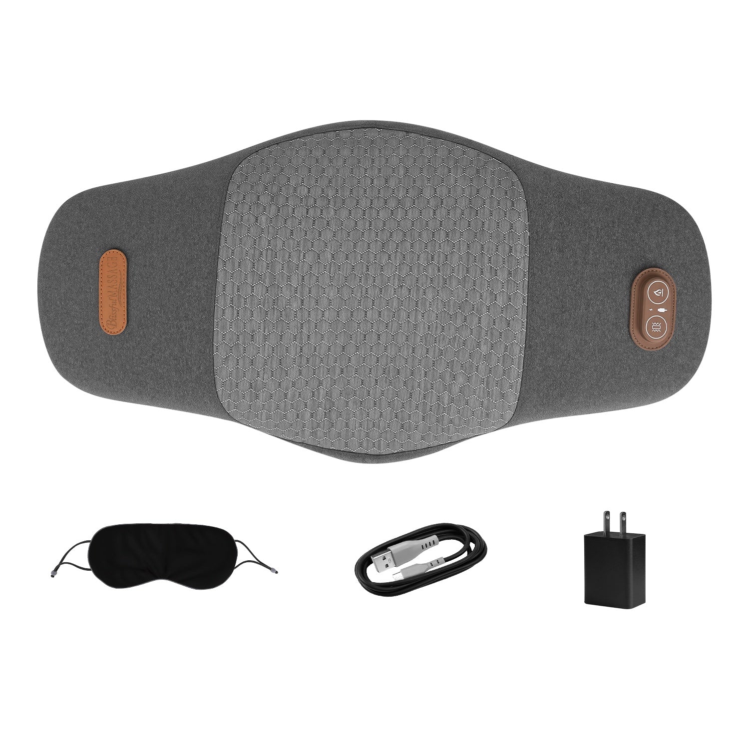 GetActive 2-in-1 Electric Lumbar Support Massager | Memory Foam Back Pillow with Heat & Vibration