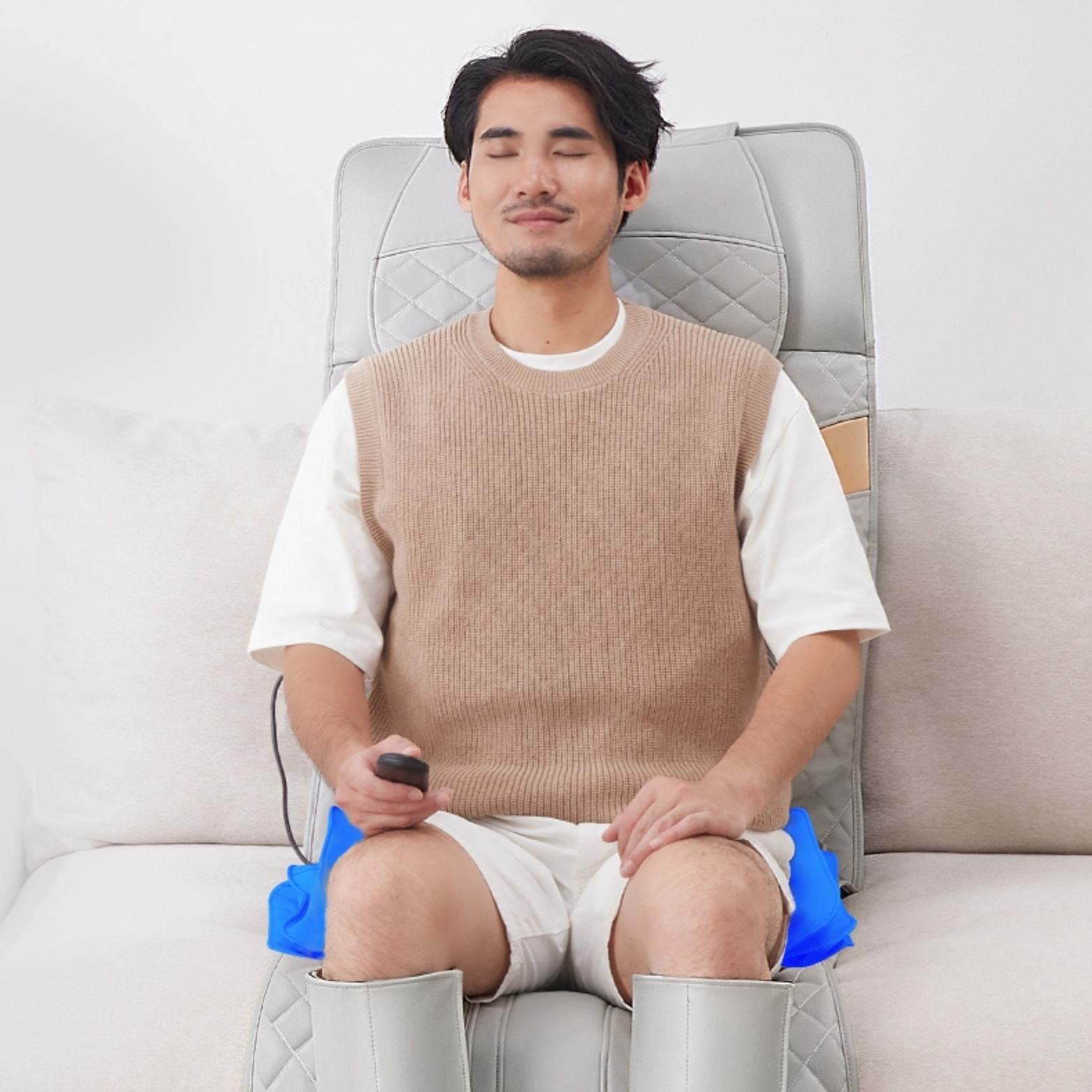 GetActive Relaxing Stretch Waist Massage Mattress | Airbag Lumbar Traction, Heat & Vibration | Full Back Relief