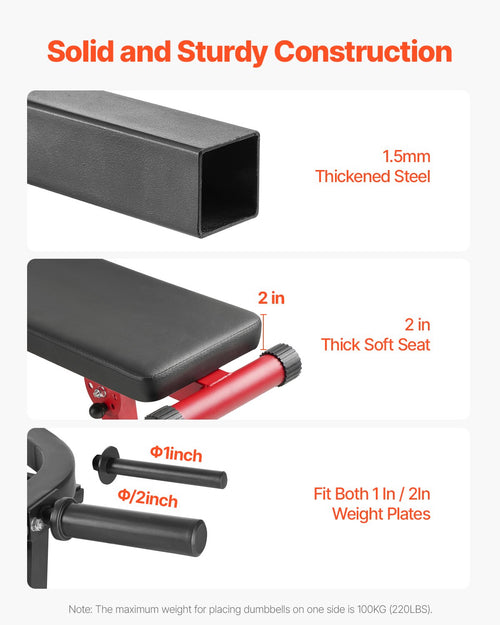 Black padded bench on bench press machine with thick steel frame detail