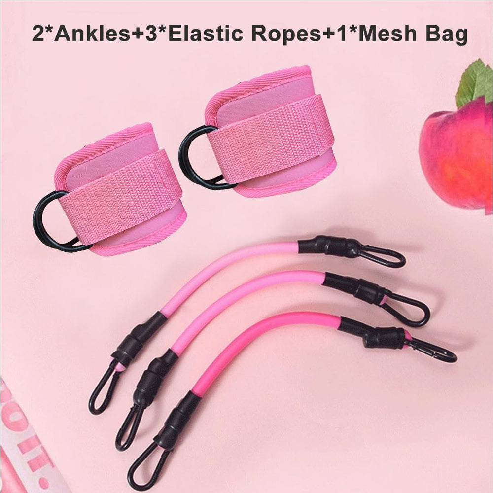 GetActive Ankle Resistance Bands with Cuffs | Kickback & Booty Lift Trainer