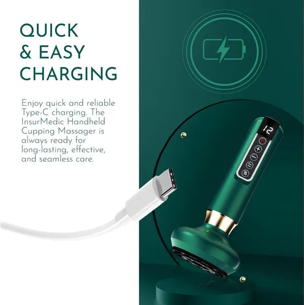 GetActive 12-Level Electric Vacuum Cupping Massager | Gua Sha Body Scraping Tool | Rechargeable & Cordless